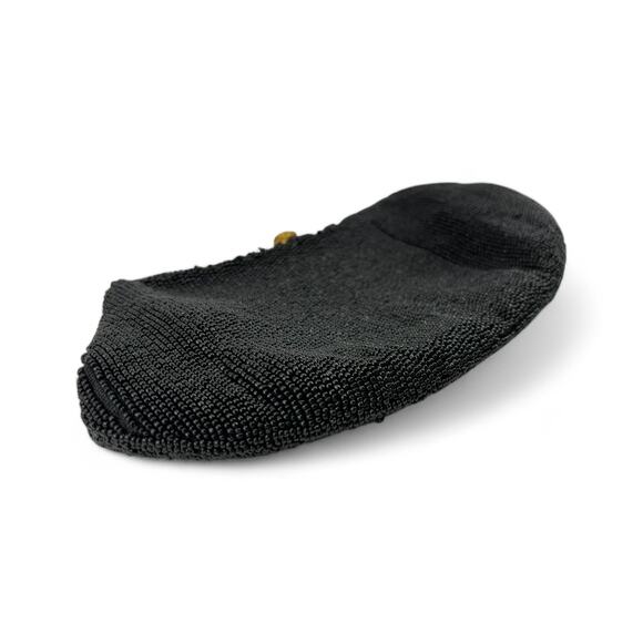 Vintage Calvaire Black Beaded Evening Clutch Purse | Made in France - Picture 13 of 13